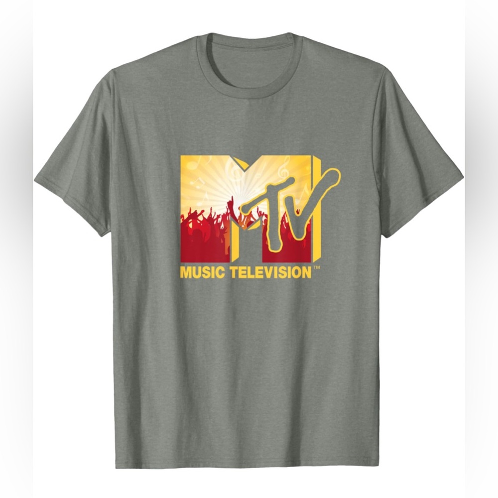 Gildan Heather Green MTV Graphic T-Shirt
